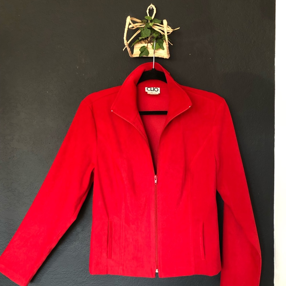Clio Red zip up jacket - Petite